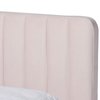 Baxton Studio Nami Modern Glam and Luxe Light Pink Velvet Fabric and Gold Finished Queen Size Platform Bed 174-11185-Zoro